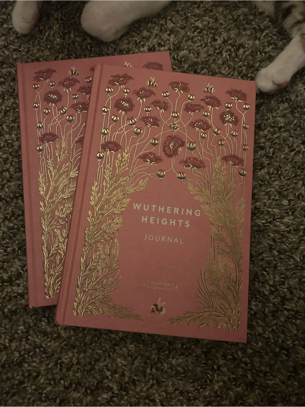 Wuthering Heights Book with Matching Rose Gold Journal - Floral Embossed